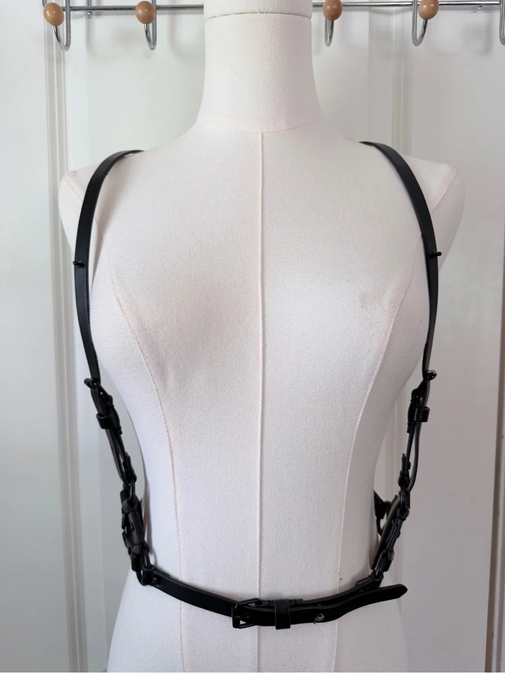 BCBGMaxAzria Black Leather Harness Belt